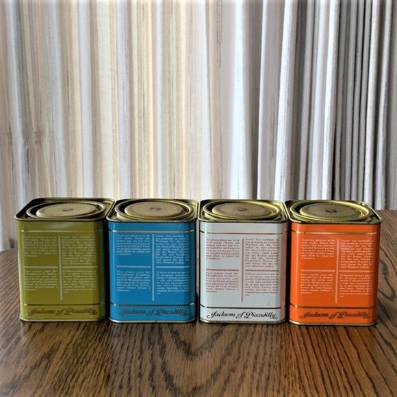 JACKSONS OF PICCADILLY Tea Tin Boxes. - Picture 2 of 8
